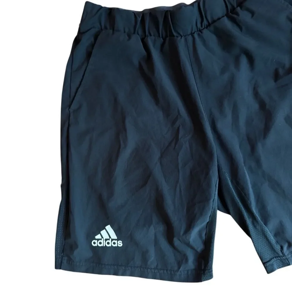adidas Juniors AeroReady Black Running Shorts Size Medium